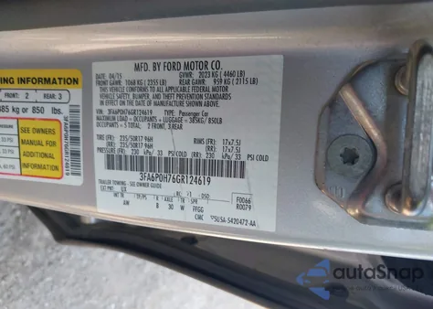 2016 Ford Fusion Se from USA, damaged, VIN 3FA6P0H76GR124619